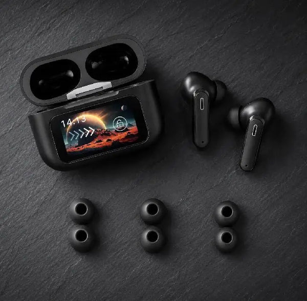 A9 Pro Touch Screen AirPods Pro 2 - ANC + LED Display + Wireless Charging Case