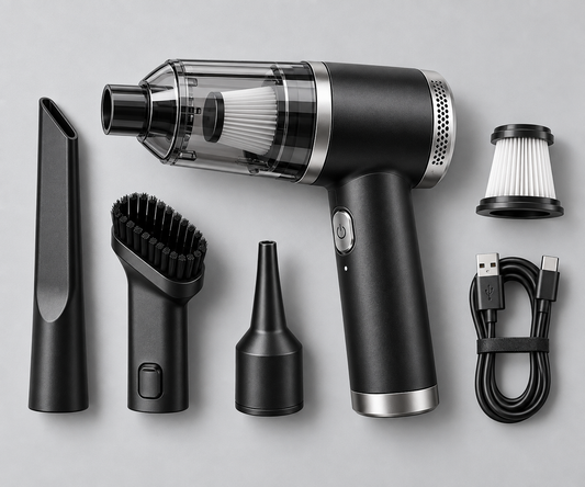 Portable 3-in-1 Wireless Car & Home Vacuum Cleaner (Rechargeable Blower & Duster)